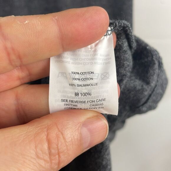 Madewell Heather Gray Knit Dress Shirt Strapless size Large 100% Cotton - Picture 8 of 13